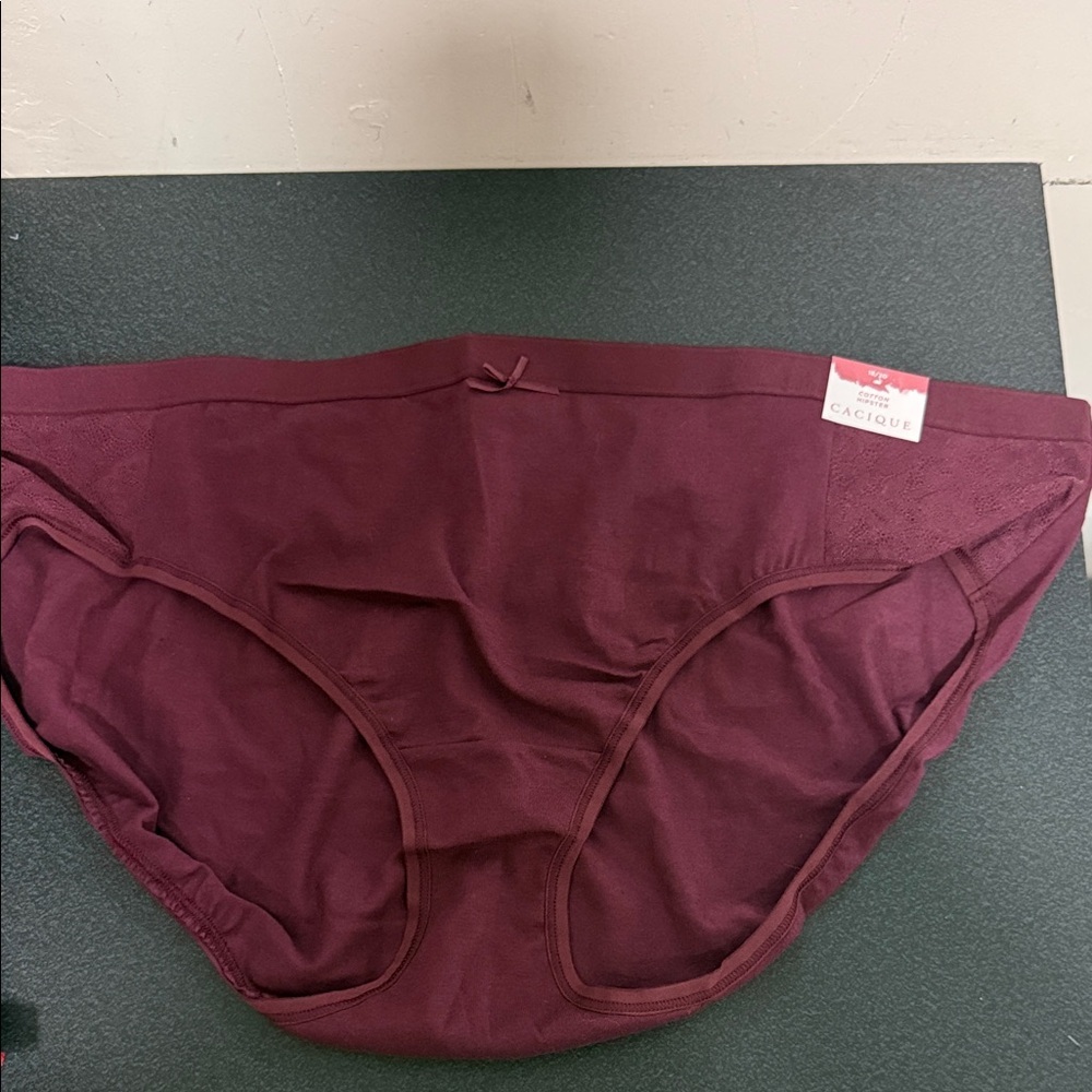 Cacique Women's Maroon Bikini Panty